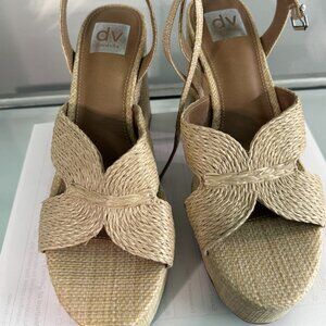New Waylan Raffia Platform Crossband Dress Sandals